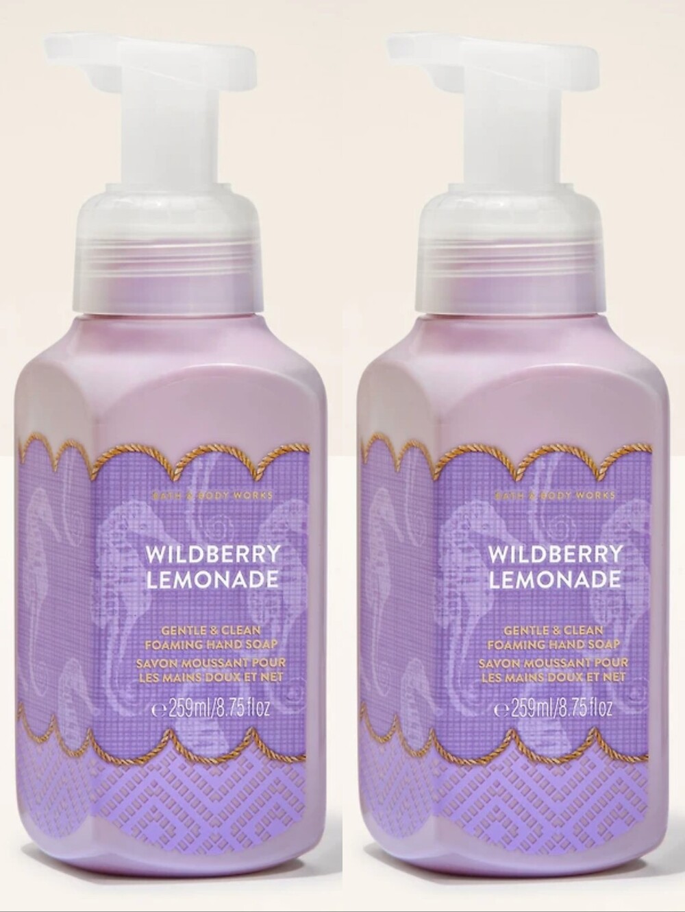 Bath & Body Works Wildberry Lemonade Foaming Hand Soap Set of 2 NEW RARE